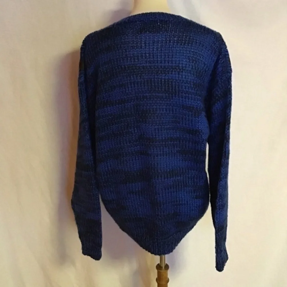 EUC✨ GABRIELLE vintage women's large blue 80s oversized sweater - Picture 8 of 8